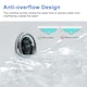 image 7 of AICA 1000mm Wall-Hung Gloss Anthracite Bathroom Vanity Unit With Integrated Sink,2 Soft-Close Drawers for Storage