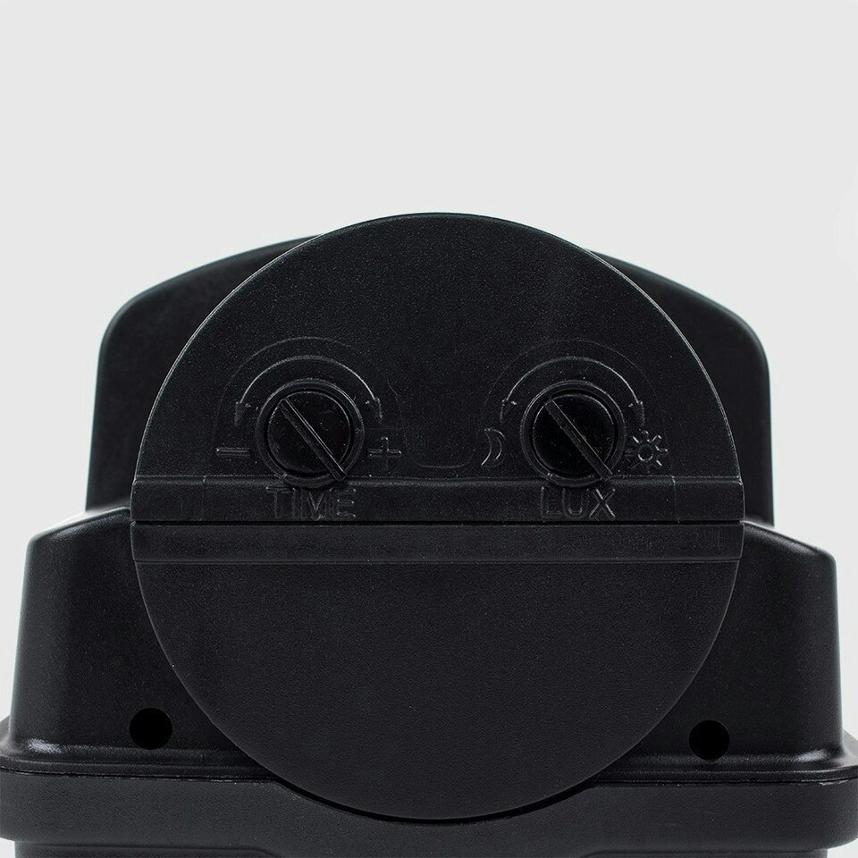 image 1 of ValueLights Griffin Outdoor IP44 Rated PIR Motion Sensor Bulkhead Wall Light & Warm White LED Bulb Black