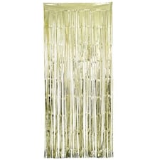 Light Gold Bright Foil Door Curtain Backdrop 1.9m x 99cm - Pack of 10