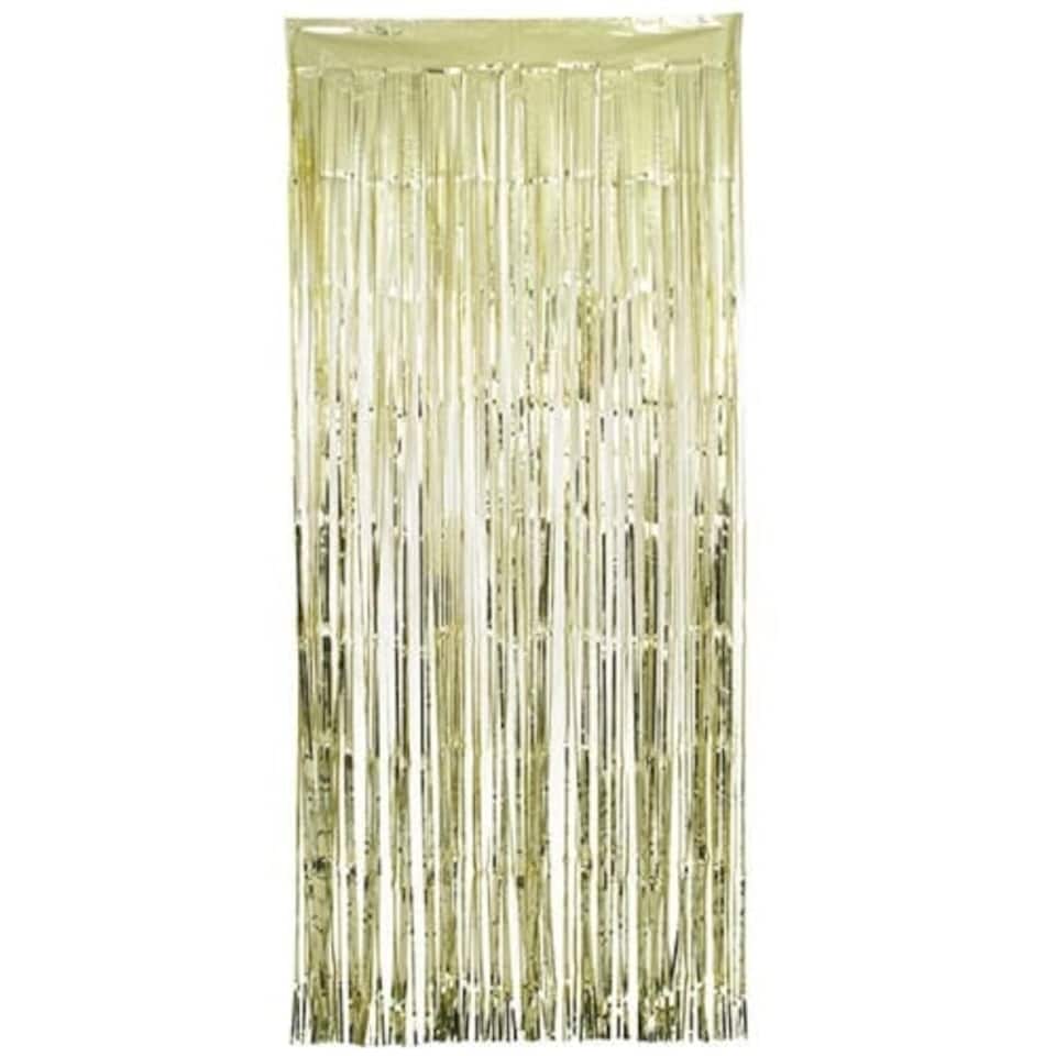 Light Gold Bright Foil Door Curtain Backdrop 1.9m x 99cm - Pack of 10
