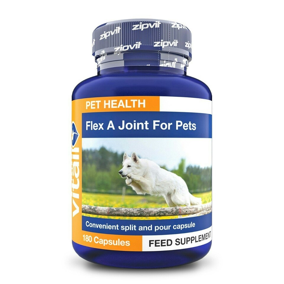 image 1 of Flex A Joint for Pets. Glucosamine for Dogs and Cats Plus Chondroitin and MSM. 180 'Split and Pour' Capsules.