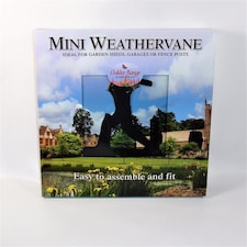 Mini Cricketer Weathervane - Steel - L38 x W38 x H50 cm - Black