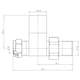 image 3 of Square - White Radiator Valves Straight 8mm
