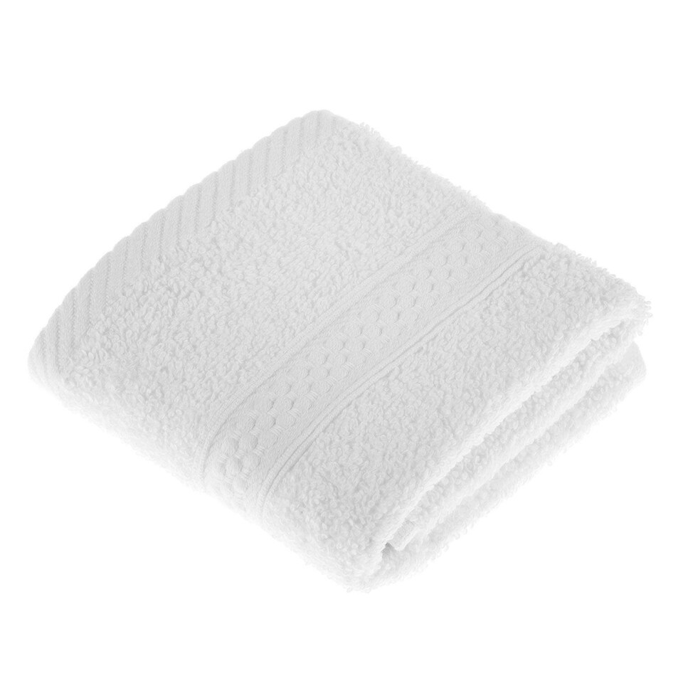 image 1 of Homescapes Turkish Cotton White Face Cloth - Set of 6
