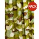 image 1 of Lined Camouflage Curtains (Pack of 2) - Army Green - 138cm x 168cm Green