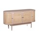 image 2 of Valencia 4 Doors Sideboard - Cane & Mango Wood - L45 x W140 x H75 cm Pink