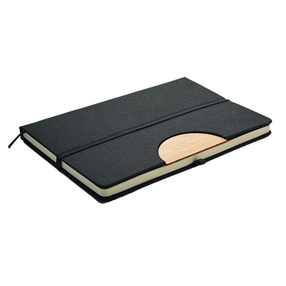 image 1 of MidOcean Bamboo A5 Notebook - Black - 1.8cm x 21cm x 14.5cm