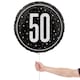 image 1 of Black Glitz Age 50 Holographic Round Foil Helium Balloon 46cm / 18 in