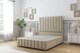 image 1 of Sloomy California Almond Coniston Divan Bed Base No Drawers With 54 Inch Floor Standing Headboard & 12 Inch Matching Footboard | Cream | Almond | Single | 1
