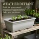 image 8 of 6x Grey Trough Bell Plant Pot 50cm Plastic Bell Planter Patio