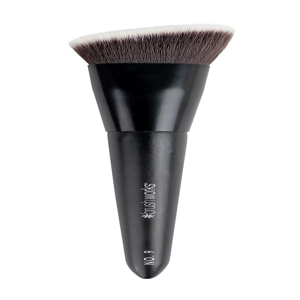 image 1 of Brushworks No. 9 Angled Flat Top Foundation Buffing Brush