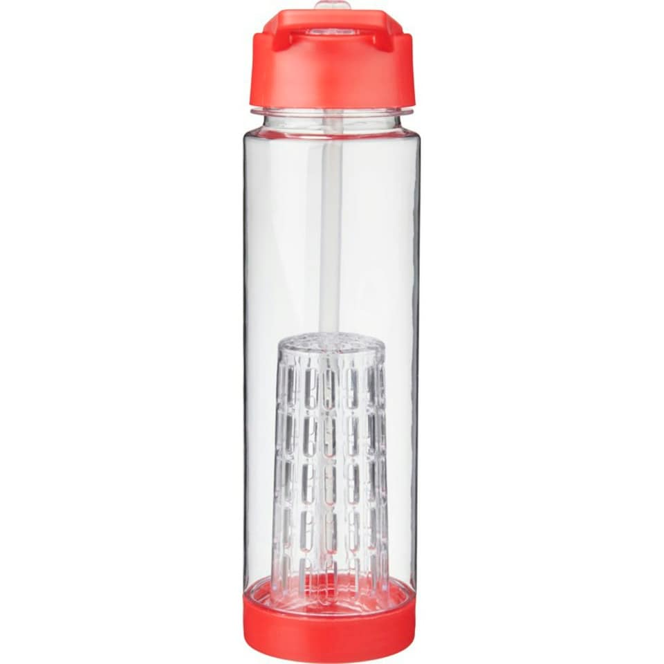 image 1 of Bullet Tutti Frutti Bottle With Infuser - Transparent/Red - 25.9 x 7.1 cm