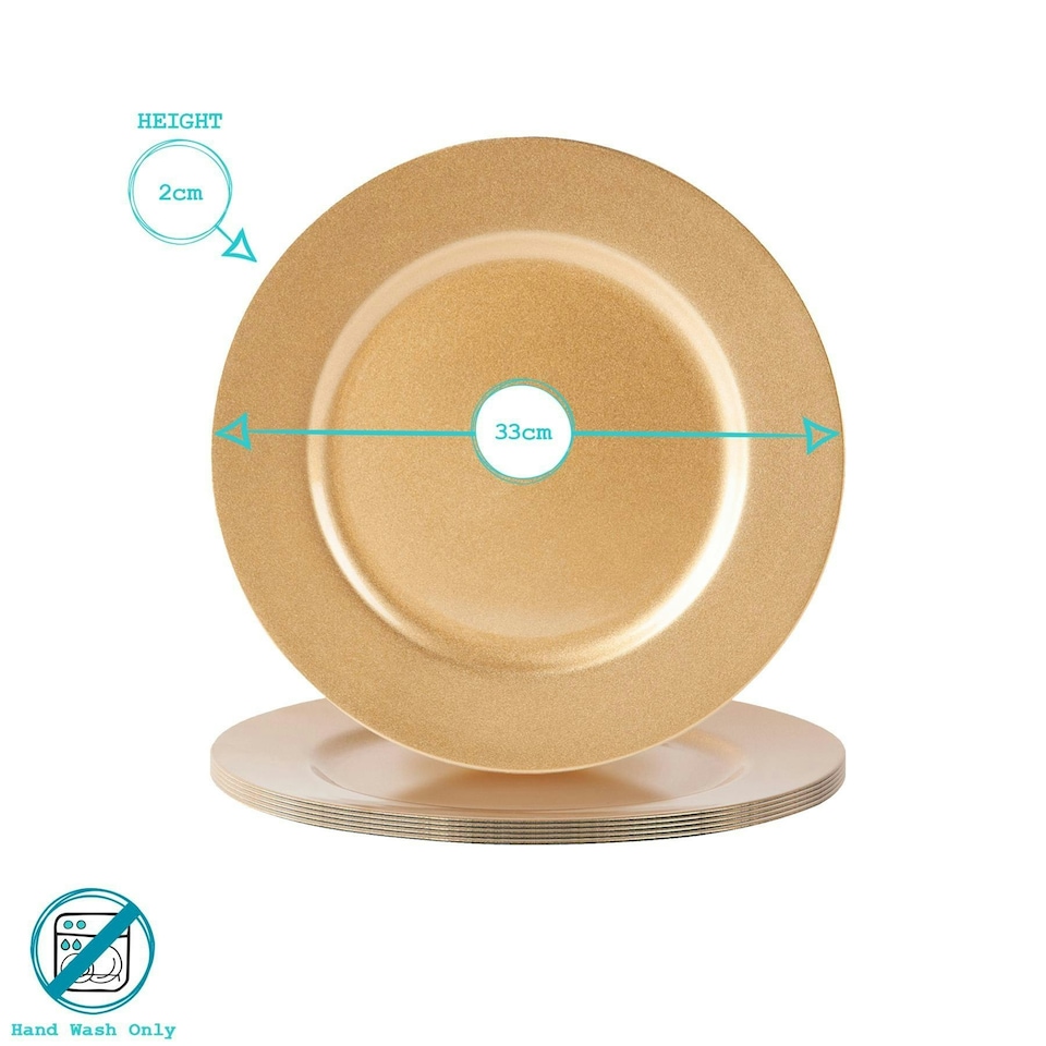 image 1 of Argon Tableware Metallic Charger Plate - 33cm - Black