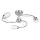 image 2 of ValueLights Modern 3 Way Brushed Chrome And Glass Swirl Design Flush Ceiling Light