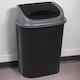 image 6 of Plastic Swing Top Waste Bin Can Dustbin Black & Grey Home Office Kitchen | Black | Black | 25 Litre