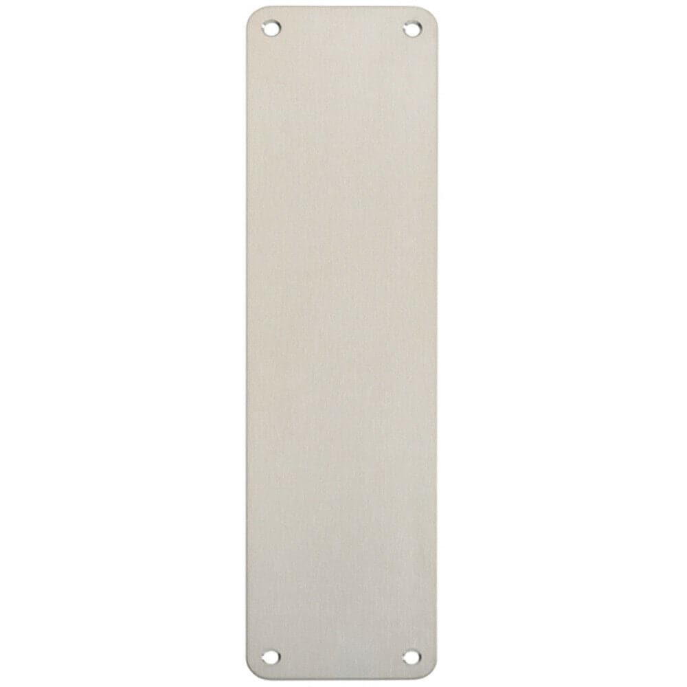 Loops Plain Door Finger Plate 300 x 75mm Satin Stainless Steel Push Plate in Metallics
