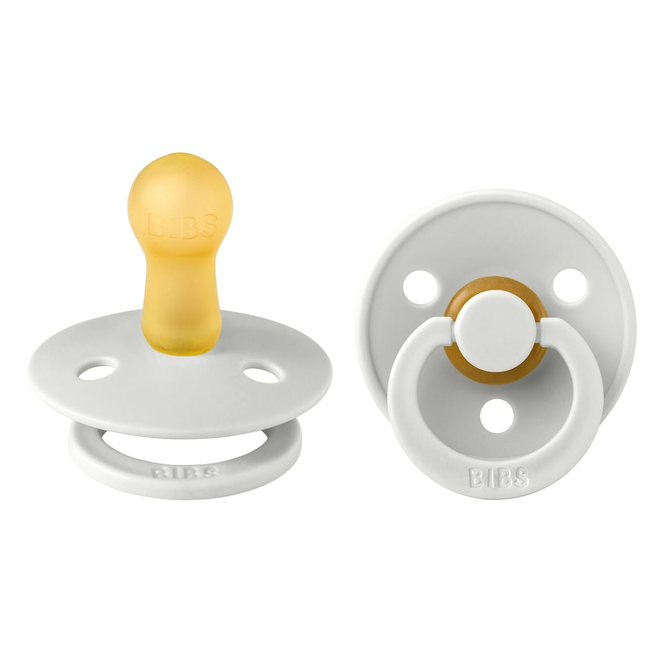 image 1 of BIBS Colour Soother 2 PACK Latex Size 1 Haze/Haze | Cream