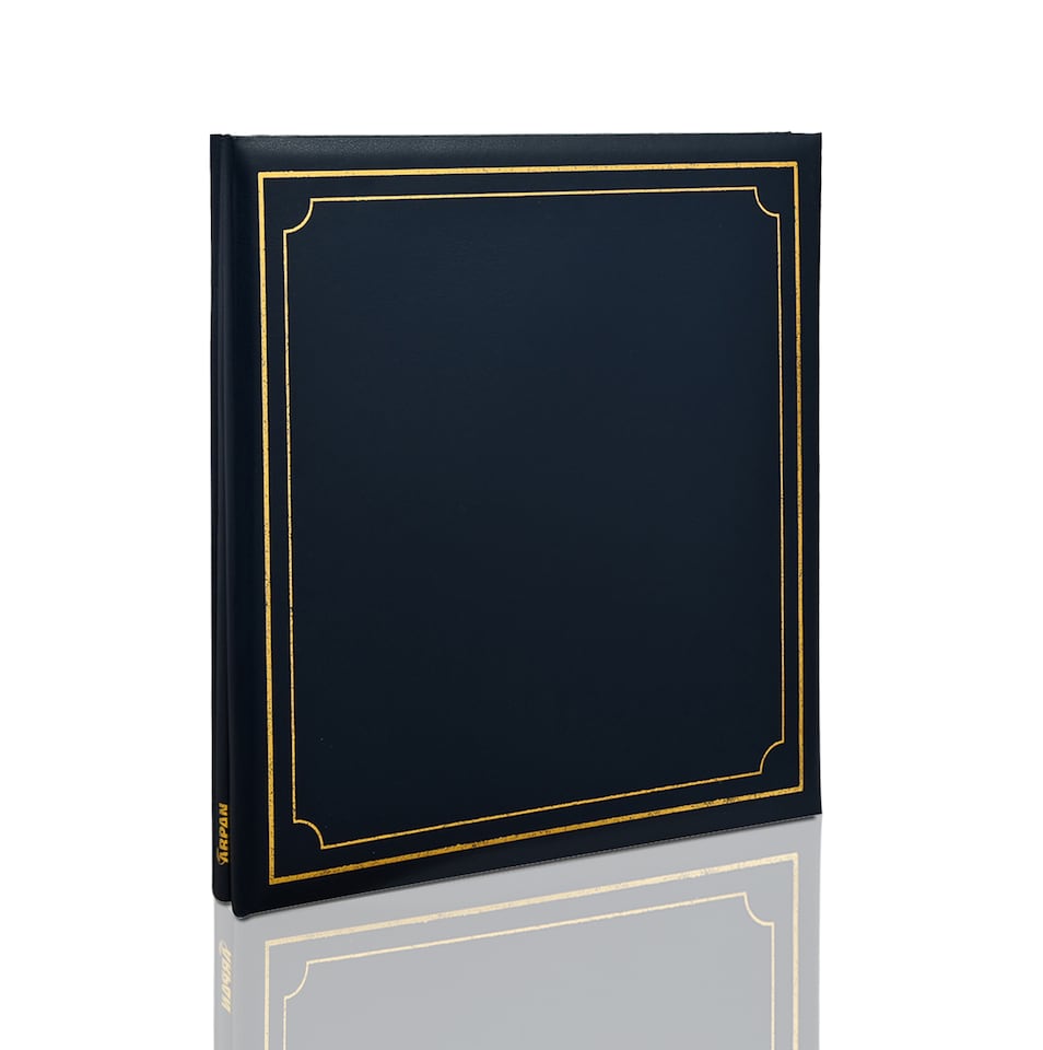 image 1 of ARPAN Extra-Large Self Adhesive Photo Album – 24 Sheets / 48 Sides – Leather Look Padded Cover Post Bound Scrapbook Memory Album for Photos, Keepsakes & Special Occasions