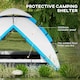 image 4 of Outsunny 3-4 Man Camping Tent Portable with Bag, Quick Setup, Dark Green