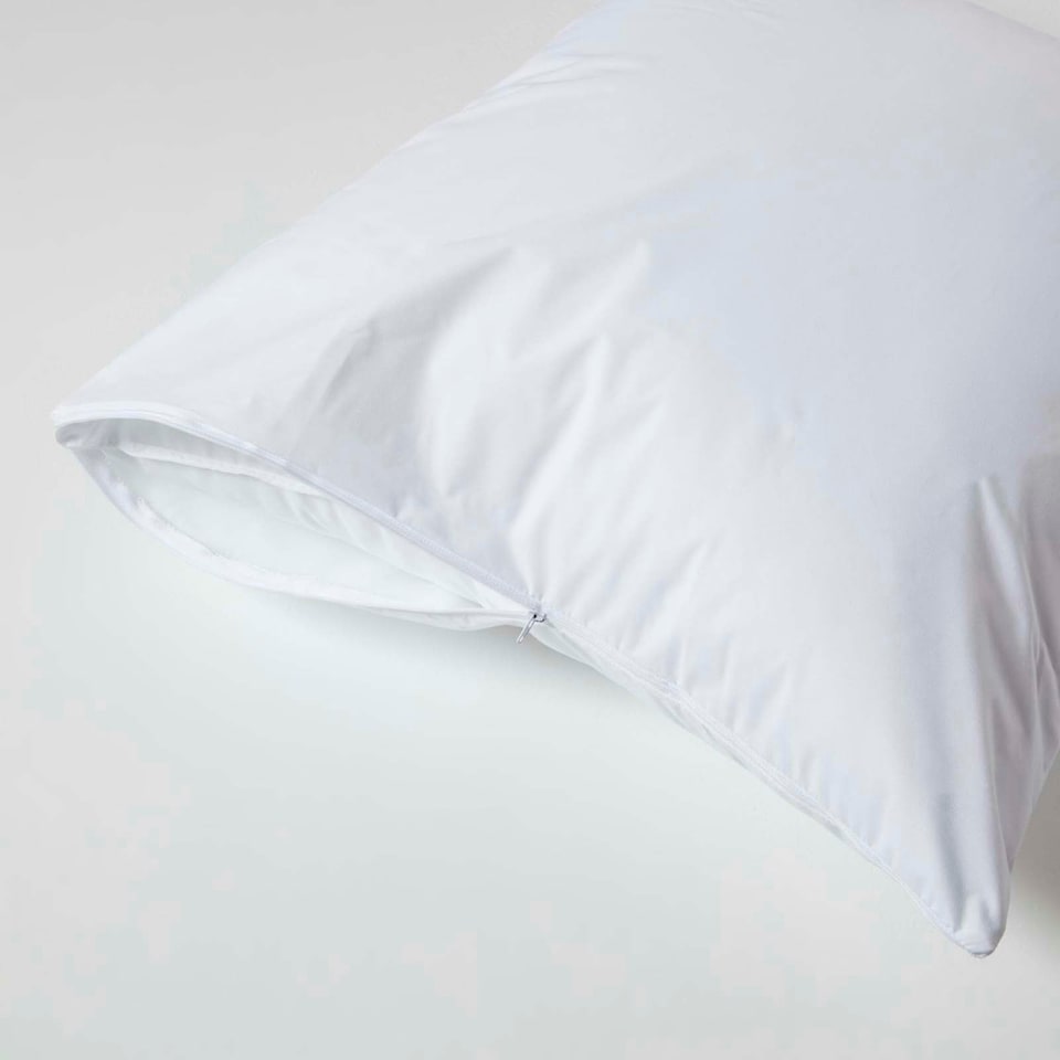 image 1 of Homescapes Waterproof Pillow Protectors Standard Size - Pack of 4 White