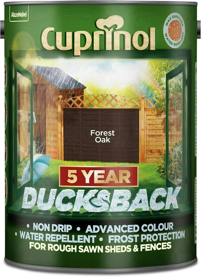 image 1 of Cuprinol Ducksback 5L Paint Forest Oak