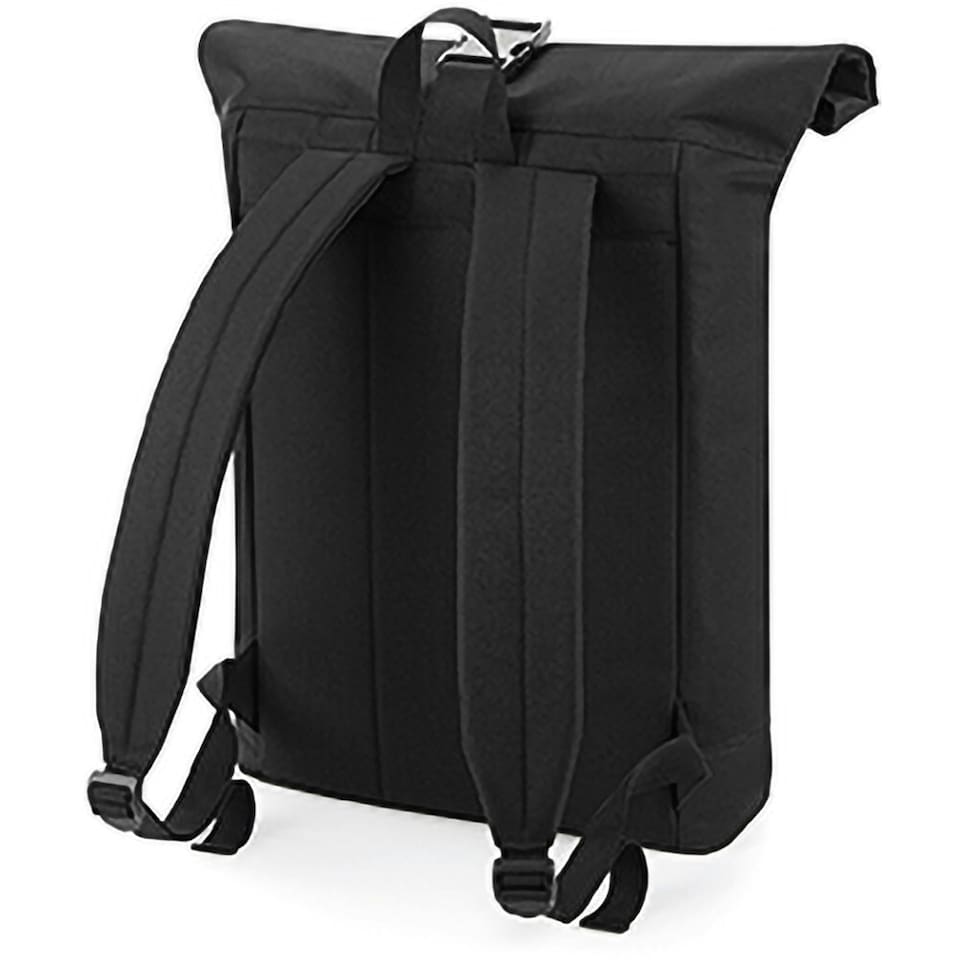 image 1 of Bagbase Roll-Top Backpack / Rucksack / Bag (12 Litres) - Black - One Size
