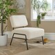 image 4 of Boucle Accent Chair Black Metal Legs Cream Modern Home Living Seating Furniture Green
