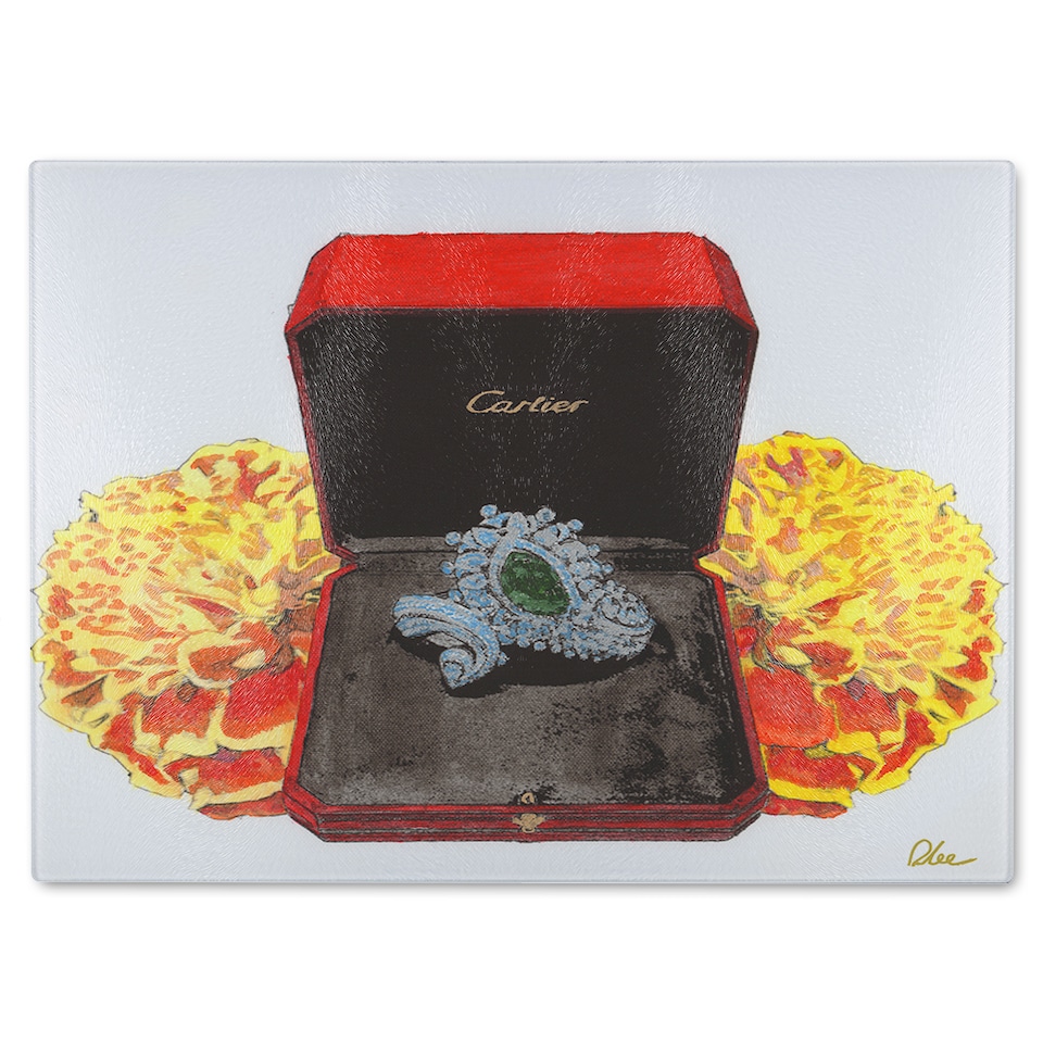 image 1 of A Special Present For Her Glass Chopping Board | Multi