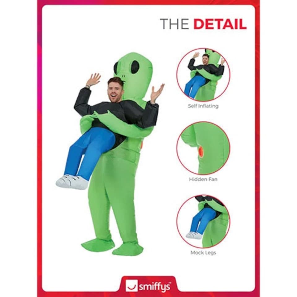 image 1 of Inflatable Alien Abduction Fancy Dress Costume Unisex Adult One Size