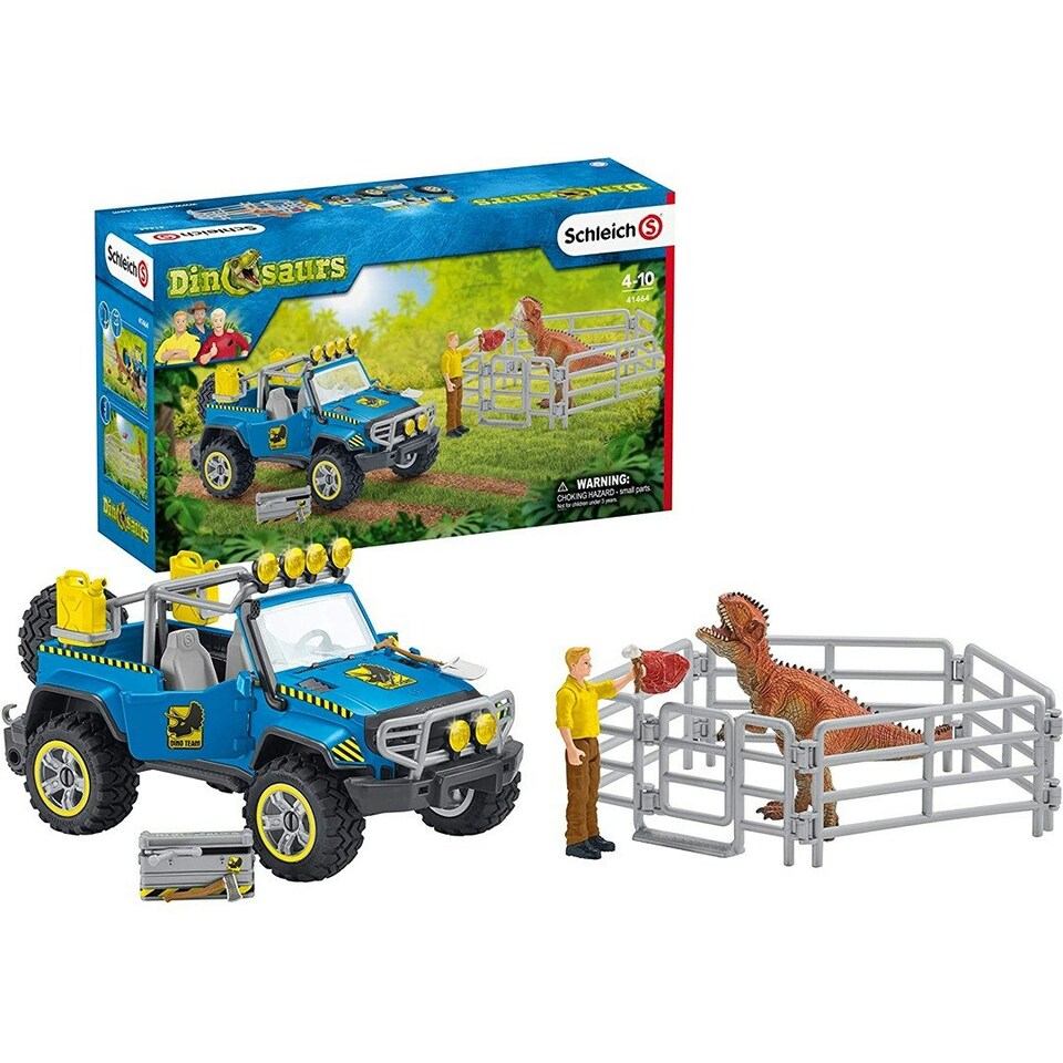 image 1 of Schleich Off Road Vehicle With Dino Outpost Figure