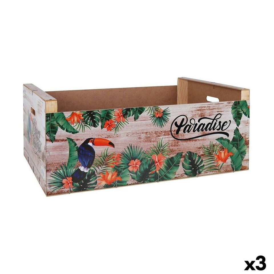 image 1 of Table Mat Confortime Paradise Wood Tropical 58 x 39 x 21 cm (3 Units) N/A