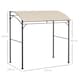 image 5 of Outsunny 2.2 x 1.5 m BBQ Grill Gazebo Tent, Garden Grill with Metal Frame, Curved Canopy and 10 Hooks, Outdoor Sun Shade, Beige