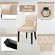image 9 of COSTWAY Button-Tufted Dining Chair Upholstered Side Chair Cream