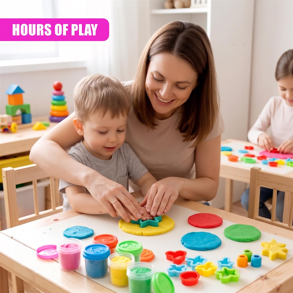 image 1 of The Magic Toy Shop Big Dough Set Creative Modeling Play Kit Multi Color
