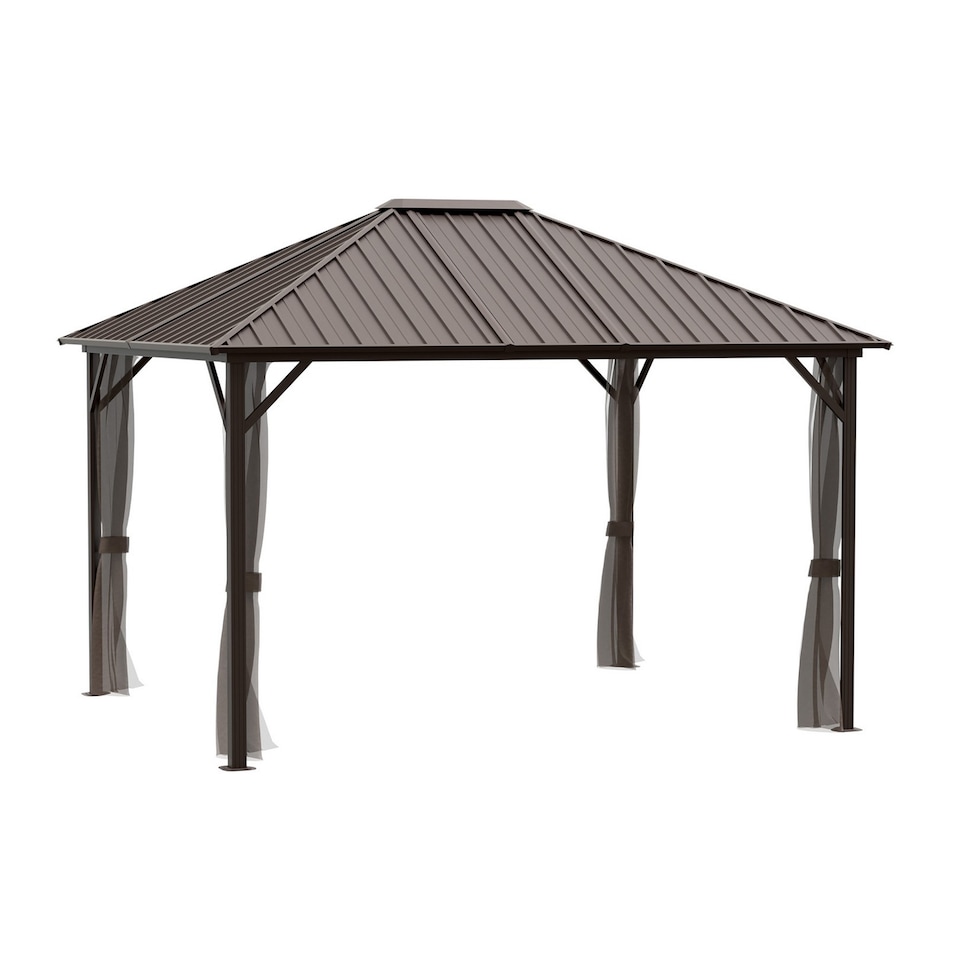 image 1 of Sojag Dakota Gazebo 3m x 3.7m - Aluminum - L365 x W300 x H275 cm - Powder-Coated/Galvanised
