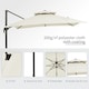 image 5 of Outsunny 360° Cantilever Parasol Roma Umbrella w/ Base Weights, Beige