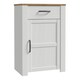 image 1 of Bohol 1 Door 1 Drawer Shoe Cabinet in Riviera Oak/White