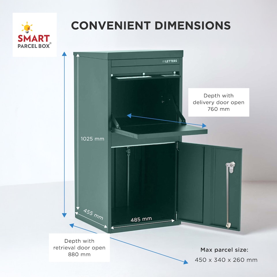 image 1 of SMART PARCEL BOX® Extra Large Front & Rear Access | Green | 1