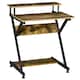 image 9 of HOMCOM Home Office Computer Desk w/ Storage, Gaming Writing Table, 70cm,Brown
