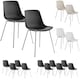 image 9 of Dining Chair Mave - large plastic seat, ergonomic, high backrest, 120 kg load capacity - Set of 6 Black | Black/Chrome