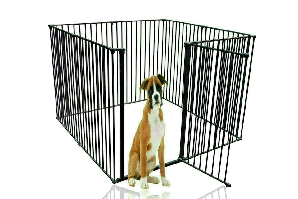 image 1 of Bettacare Extra Tall Pet Pen, 144cm x 144cm, Black, 105cm High, Dog Pen for Pets, Dogs and Puppies, Easy Installation | Black | Not provided | 1