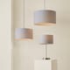image 7 of ValueLights Reni Large Grey Fabric Pendant Shade | Grey