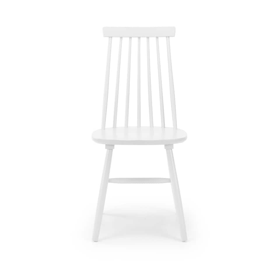 image 1 of Bellmont Elegant Spindle Back Dining Chairs - White - Set of 2