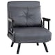 image 1 of HOMCOM Click Clack Chair Bed Settee for Living Room, Guest Room, Grey