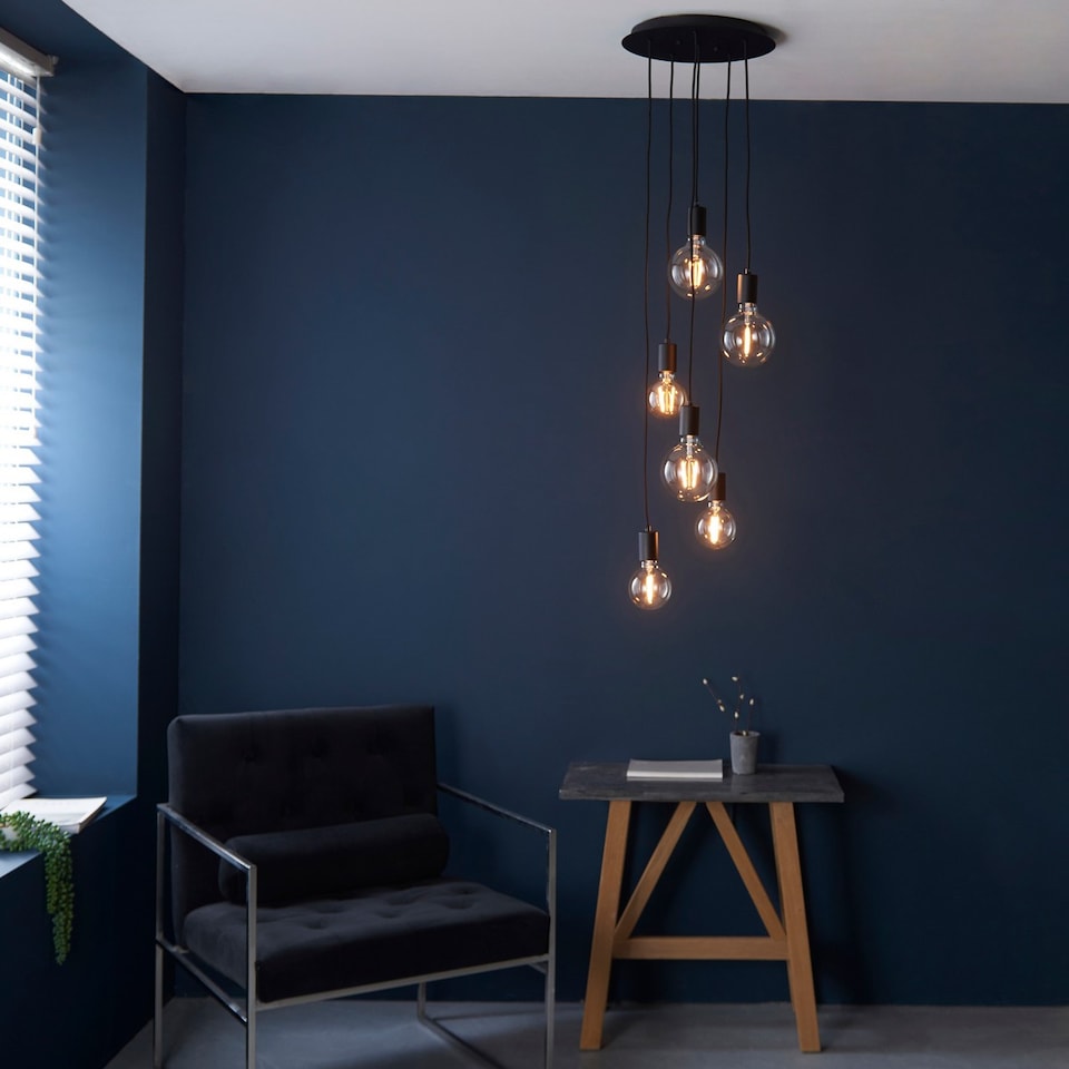 image 1 of Studio Modern Industrial Cluster Pendant Matt Black