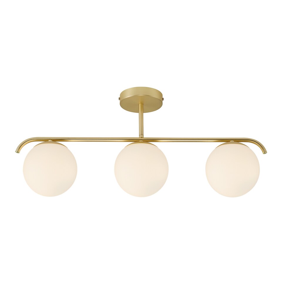 image 1 of Nordlux Grant Indoor Ceiling Light Brass Glass E14 Hand Blown Glass - Mains Powered, IP20 | Gold