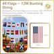 image 3 of 48 Flags Bunting 12m/39ft for World Cup Football Qualified Countries Double Sided Polyester Banner Sport Party Decorations