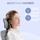 image 5 of Vinsetto Mesh Office Chair, Computer Chair with Rotatable Headrest, Grey