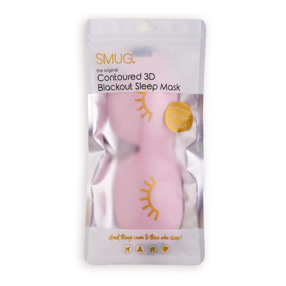 image 1 of SMUG Contoured 3D Blackout Sleep Mask - Baby Pink Wink
