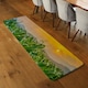 image 3 of green corn field in agricultural garden and light shines sunset Designer (Runner Rug)